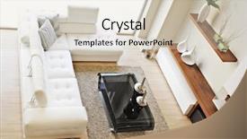  Presentation with living above - Colorful PPT theme enhanced with living room shot from above backdrop and a soft green colored foreground