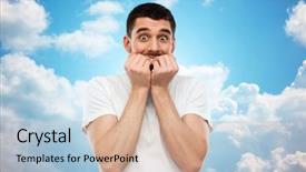  Presentation with scary - Slides featuring advertising scary - emotion advertisement and people concept background and a  colored foreground