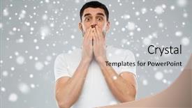  Presentation with white christmas - Theme consisting of advertising scary - emotion fear winter christmas background and a  colored foreground