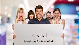  Presentation with blank - Beautiful theme featuring advertising scary - man holding blank placard backdrop and a  colored foreground