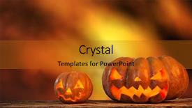  Presentation with scary devil nun for halloween - Slide deck featuring advertising scary - scarry halloween pumpkin background background and a crimson colored foreground