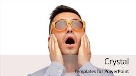  Presentation with emotions - Colorful theme enhanced with advertising scary - summer emotions style and people backdrop and a  colored foreground