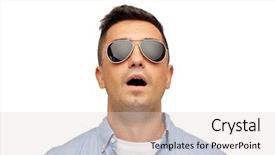  Presentation with emotions - Audience pleasing slide set consisting of advertising scary - summer emotions style and people backdrop and a  colored foreground