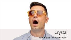  Presentation with emotions - Slide deck with advertising scary - summer emotions style and people background and a  colored foreground