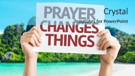  Presentation with prayer - Cool new theme with advertising war - prayer changes things card backdrop and a arctic colored foreground