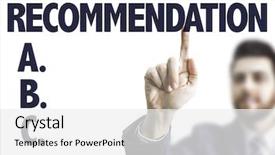  Presentation with employee - Beautiful slide deck featuring employee suggestion - business man pointing the text backdrop and a white colored foreground