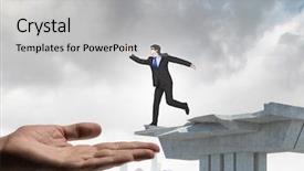  Presentation with bridge maintenance - Cool new PPT layouts with edge of bridge support backdrop and a light gray colored foreground