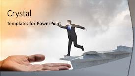  Presentation with bridge - Amazing PPT layouts having  backdrop and a  colored foreground