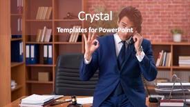  Presentation with law enforcement police dispatcher working - Slides with umpire - young handsome lawyer working background and a red colored foreground