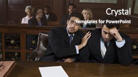  Presentation with advocate - Presentation theme consisting of indian law - advocate consoling upset client background and a tawny brown colored foreground