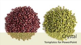 Presentation with pile - Amazing presentation theme having adzuki and mung bean backdrop and a yellow colored foreground