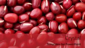  Presentation with red coffee bean - Slides having adzuki-red-bean-close-up background and a crimson colored foreground