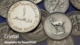  Presentation with emirates - Slides enhanced with portrait of happy young father and daughter with christmas gift background and a gray colored foreground