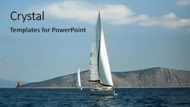  Presentation with yachting - Beautiful slide deck featuring aegean sea near greece backdrop and a light blue colored foreground