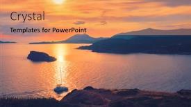  Presentation with greek islands - Cool new presentation with aegean-sea-with-greek-islands backdrop and a coral colored foreground