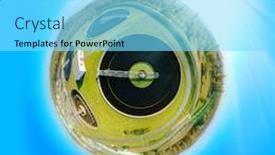  Presentation with water management - Audience pleasing slide deck consisting of panorama to sewage treatment plant backdrop and a arctic colored foreground