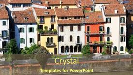  Presentation with architectural - Colorful slides enhanced with aerial-architectural-detail-of-verona backdrop and a violet colored foreground