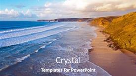  Presentation with aerial - Amazing PPT layouts having aerial-at-vale-figueiras-beach backdrop and a gray colored foreground