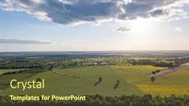  Presentation with bird eye view - Beautiful theme featuring aerial-bird-s-eye-view backdrop and a tawny brown colored foreground