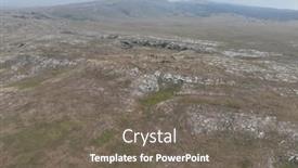  Presentation with wild horses - Presentation design featuring aerial-cinematic-slow-motion-shot background and a gray colored foreground