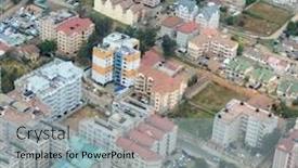  Presentation with kenya - PPT theme consisting of aerial cityscape of nairobi kenya background and a light gray colored foreground
