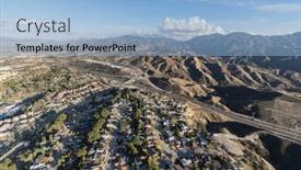  Presentation with community - Presentation design having aerial-cityscape-view-of-suburban background and a light blue colored foreground