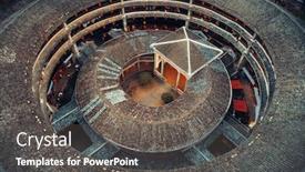  Presentation with aerial - Slides with aerial-closeup-view-of-tulou background and a gray colored foreground