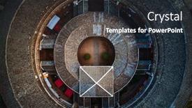 Presentation with aerial - Slide set having aerial-closeup-view-of-tulou background and a wine colored foreground
