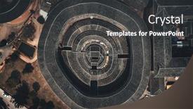  Presentation with aerial - Presentation theme featuring aerial-closeup-view-of-tulou background and a dark gray colored foreground