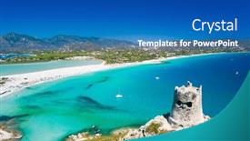  Presentation with done - PPT theme consisting of aerial-done-panoramic-view and a teal colored foreground