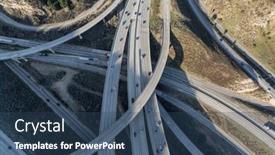  Presentation with bridges - Slide set featuring aerial-down-view background and a  colored foreground