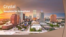  Presentation with florida - Audience pleasing presentation theme consisting of tampa florida usa aerial downtown backdrop and a coral colored foreground