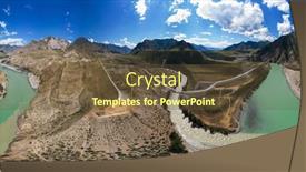  Presentation with rivers - PPT layouts enhanced with aerial-drone-360-panorama-view background and a tawny brown colored foreground