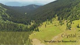  Presentation with green-pastures - Slide set enhanced with aerial-drone-flight-above-beautiful background and a  colored foreground