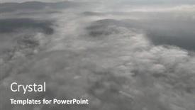  Presentation with forest morning - Presentation featuring aerial-drone-footage-of-misty background and a gray colored foreground