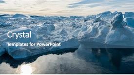  Presentation with climate change - Amazing slide deck having aerial drone image of iceberg backdrop and a teal colored foreground