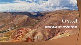  Presentation with mars - Presentation theme with aerial-drone-panorama-of-colorful background and a tawny brown colored foreground