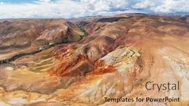  Presentation with mars - Presentation design with aerial-drone-panorama-of-colorful background and a coral colored foreground