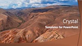  Presentation with drone - Colorful presentation theme enhanced with aerial-drone-panorama-of-colorful backdrop and a tawny brown colored foreground