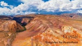  Presentation with mars - Slide set featuring aerial-drone-panorama-of-colorful background and a gold colored foreground