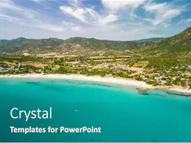 Aerial Drone Panorama Of Foxi PPT template 23 | CrystalGraphics