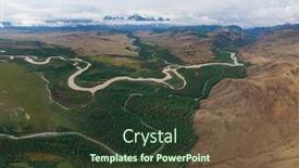  Presentation with drone - Presentation design enhanced with aerial-drone-panoramic-picture background and a tawny brown colored foreground