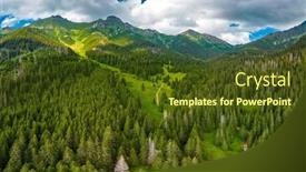  Presentation with educational - Presentation theme having aerial-drone-panoramic-view background and a tawny brown colored foreground