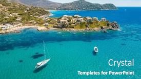  Presentation with drone - PPT layouts consisting of aerial-drone-panoramic-view and a teal colored foreground