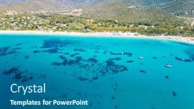  Presentation with drone - Theme enhanced with aerial-drone-panoramic-view and a ocean colored foreground