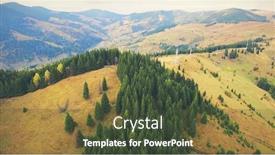  Presentation with shooting - PPT theme featuring aerial-drone-shooting-of-autumn background and a tawny brown colored foreground