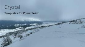  Presentation with wilderness - Presentation having aerial-drone-shot-over-leafless background and a light blue colored foreground