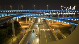  Presentation with drone - PPT theme enhanced with aerial-drone-slow-shutter-night background and a  colored foreground