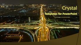  Presentation with drone - Slide deck enhanced with aerial-drone-slow-shutter-night background and a  colored foreground