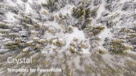  Presentation with pine trees - Presentation theme enhanced with aerial-drone-top-down-fly background and a gray colored foreground